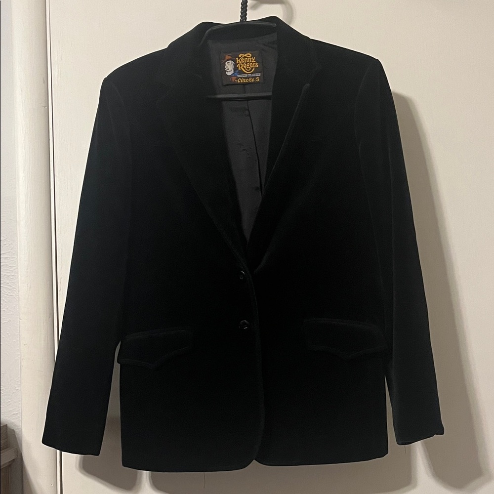 Kenny Rogers Western Collection Black Velvet Women's Blazer